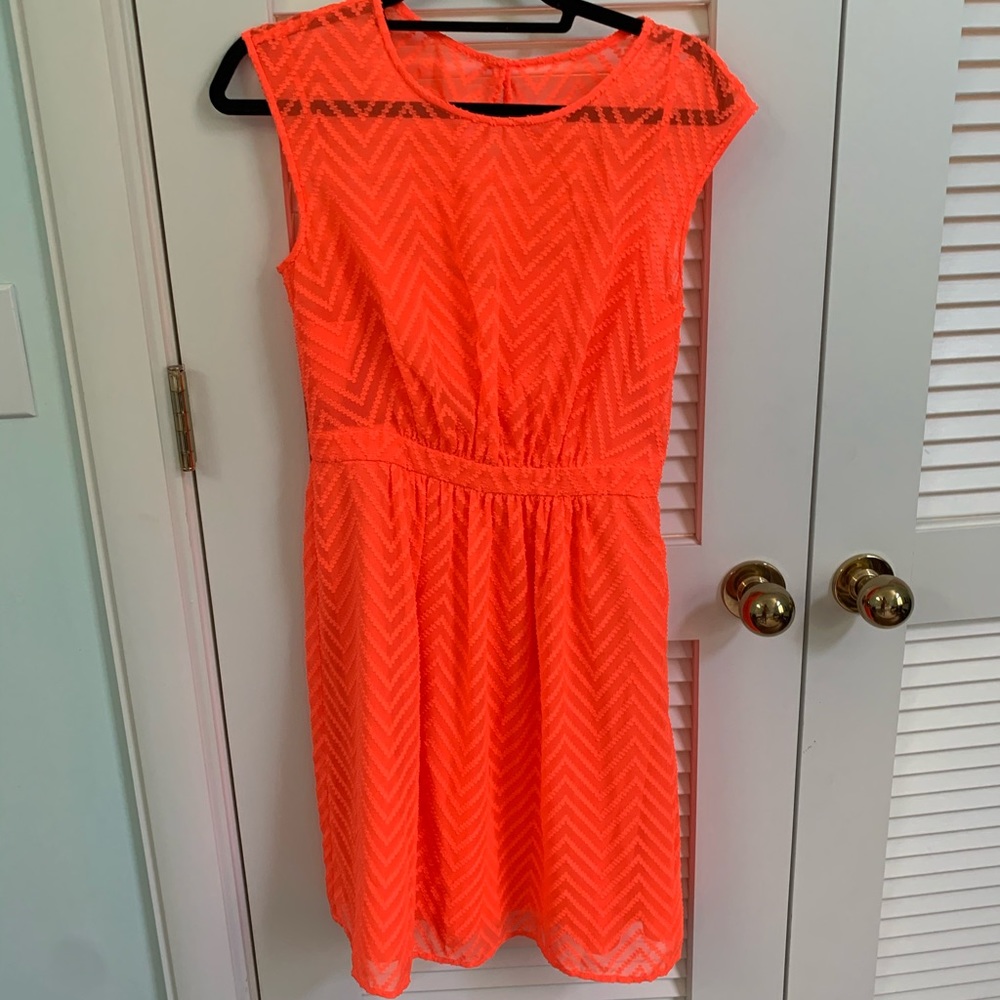 J. Crew Neon Orange Dress